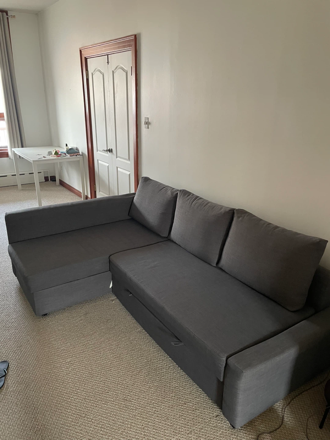 IKEA FRIHETEN Grey Corner Sofa Bed