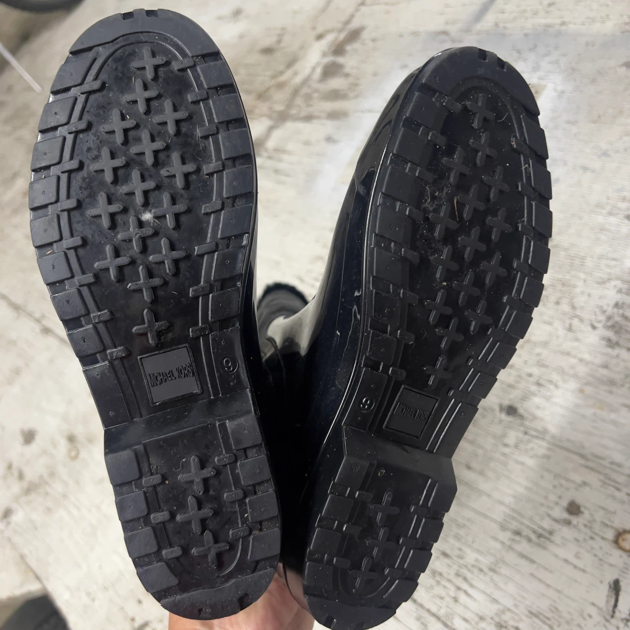 Michael Kors Black Quilted Rain Boots Size 9 - photo 2