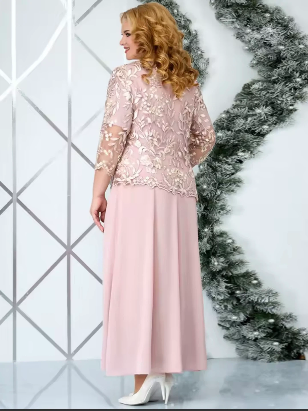 Pink Lace Overlay Dress - photo 2