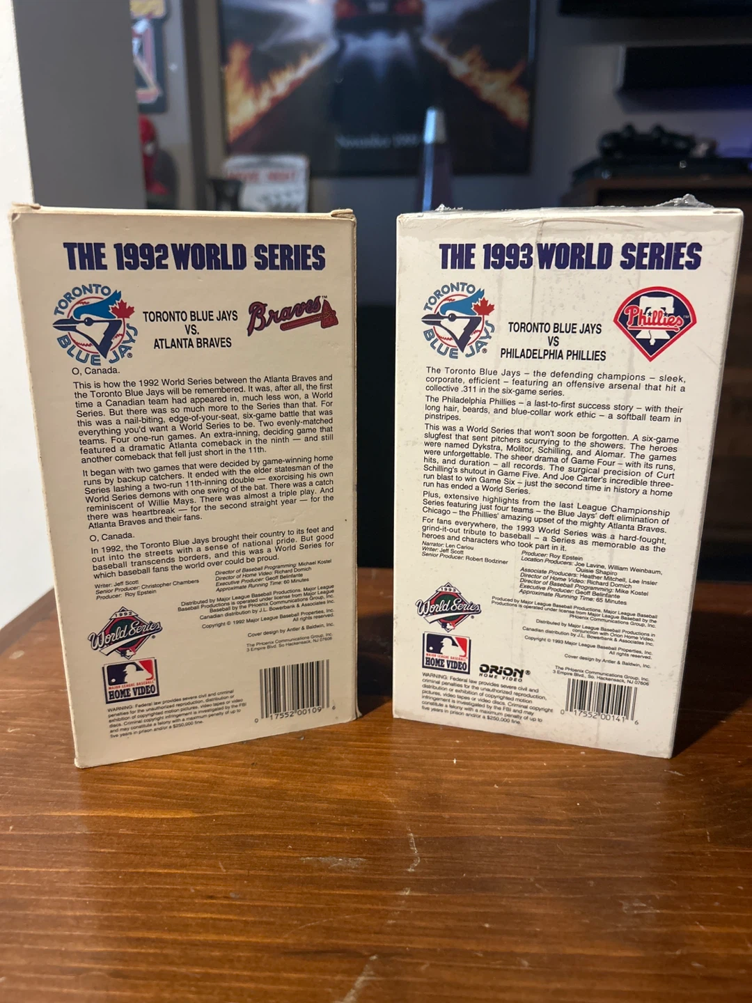 1992 & 1993 World Series VHS Tapes - photo 2