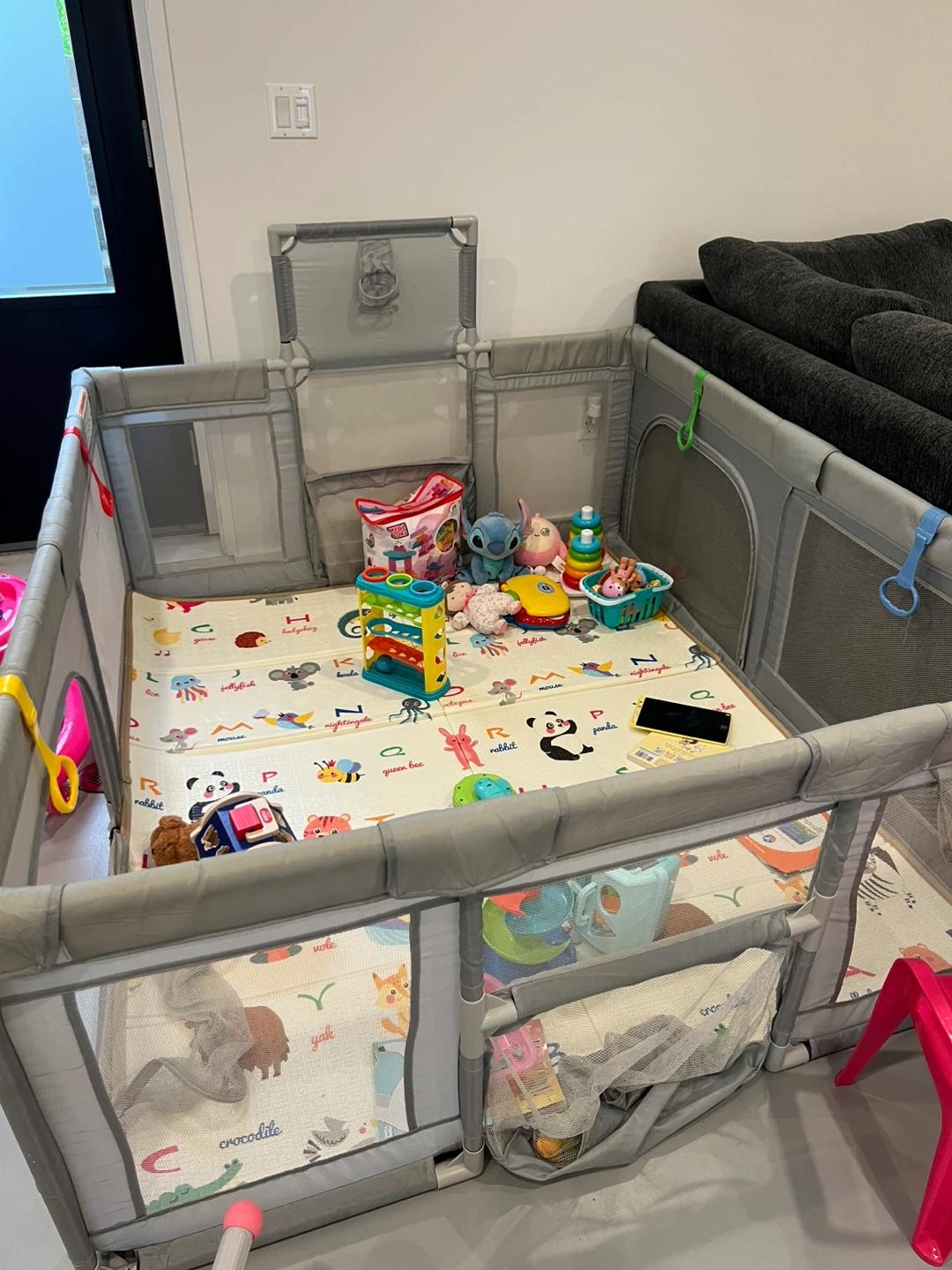 Palopalo 71x59 Inch Baby Playpen with Mat - photo 2