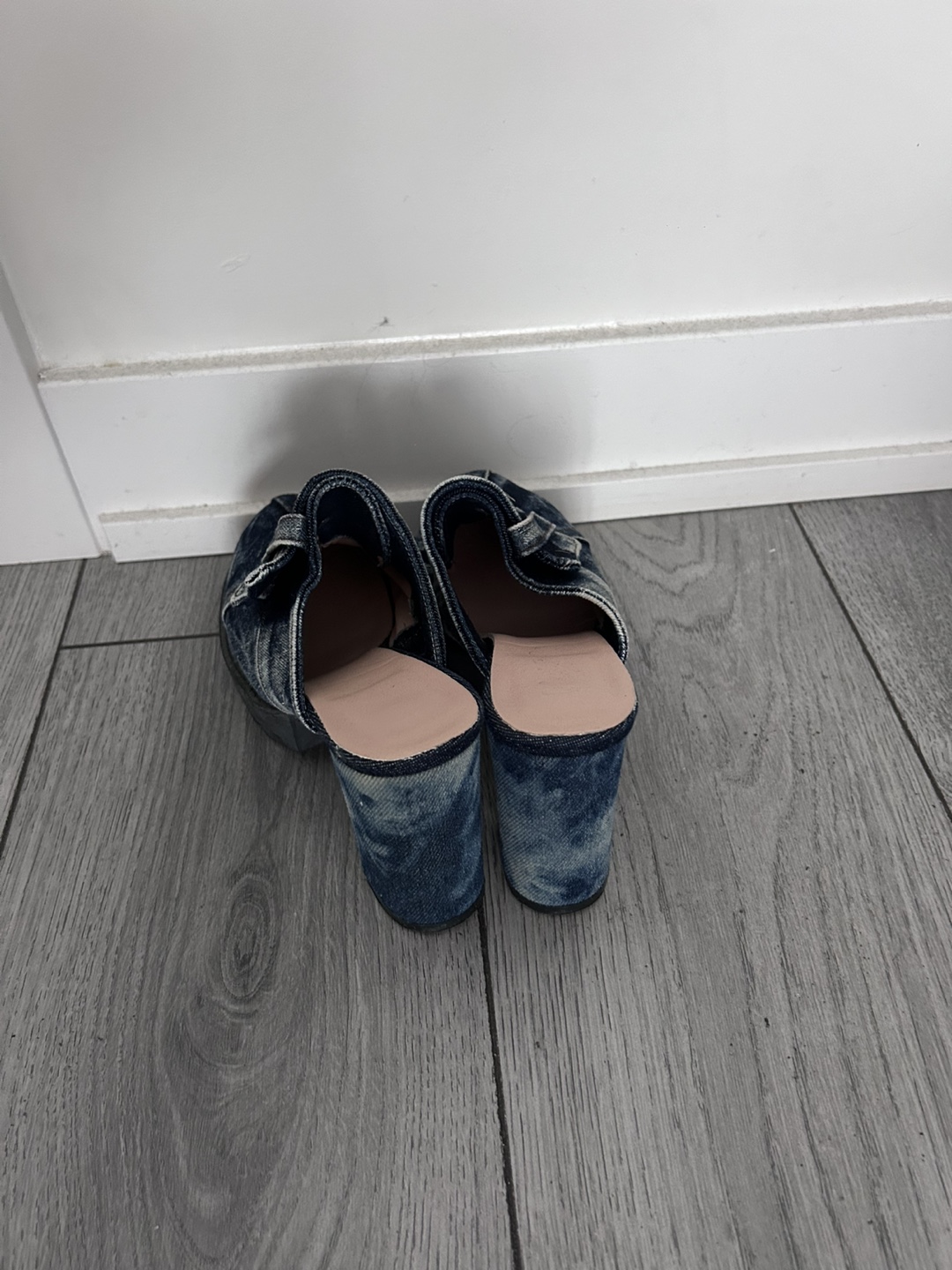 Denim Block Heel Mules - photo 3