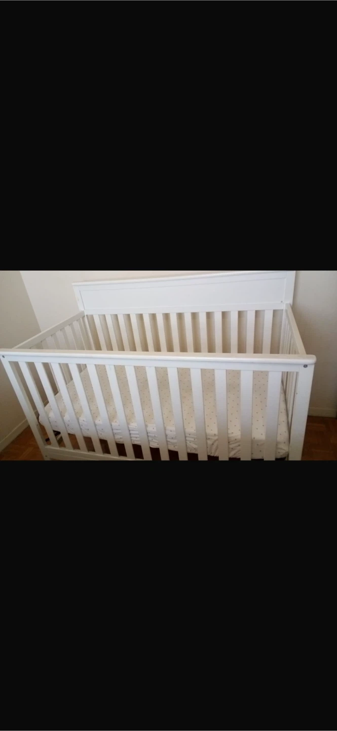 White Wooden Crib
