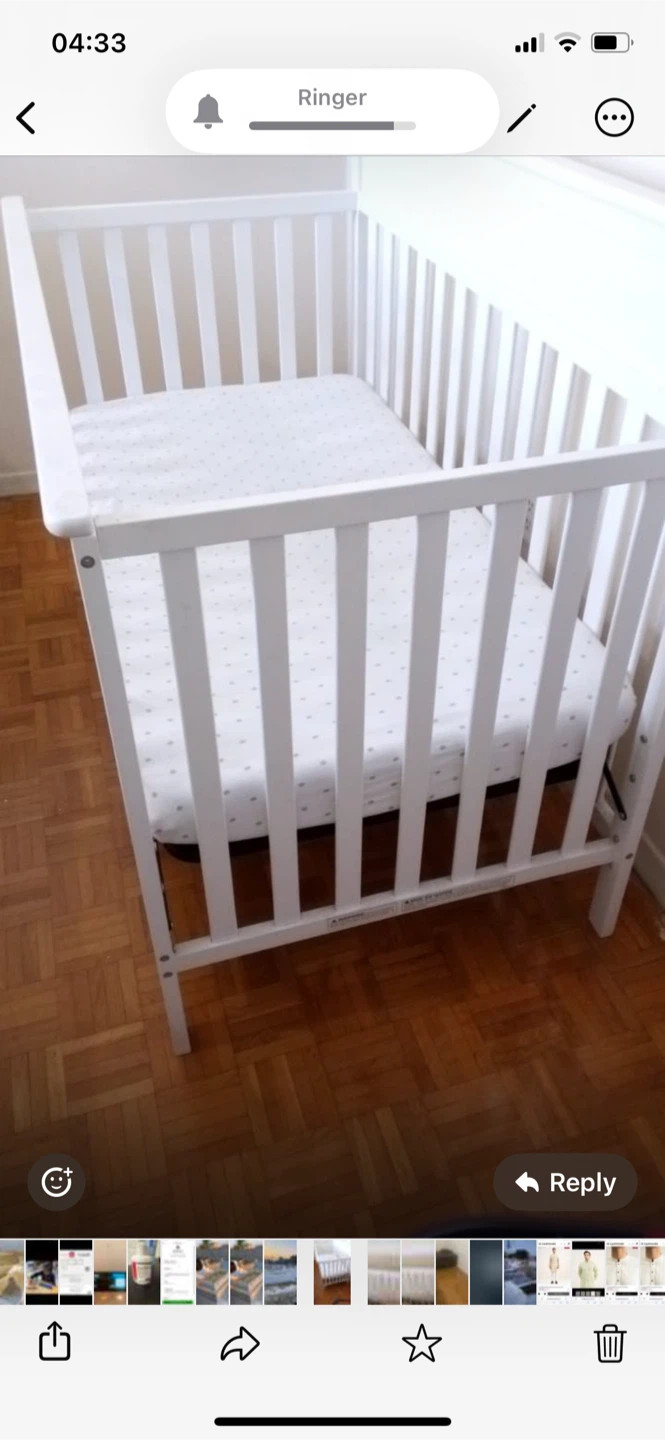 White Wooden Crib - photo 3