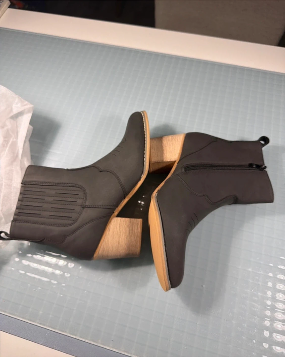 Dark Grey Ankle Boots Size 7 - photo 3