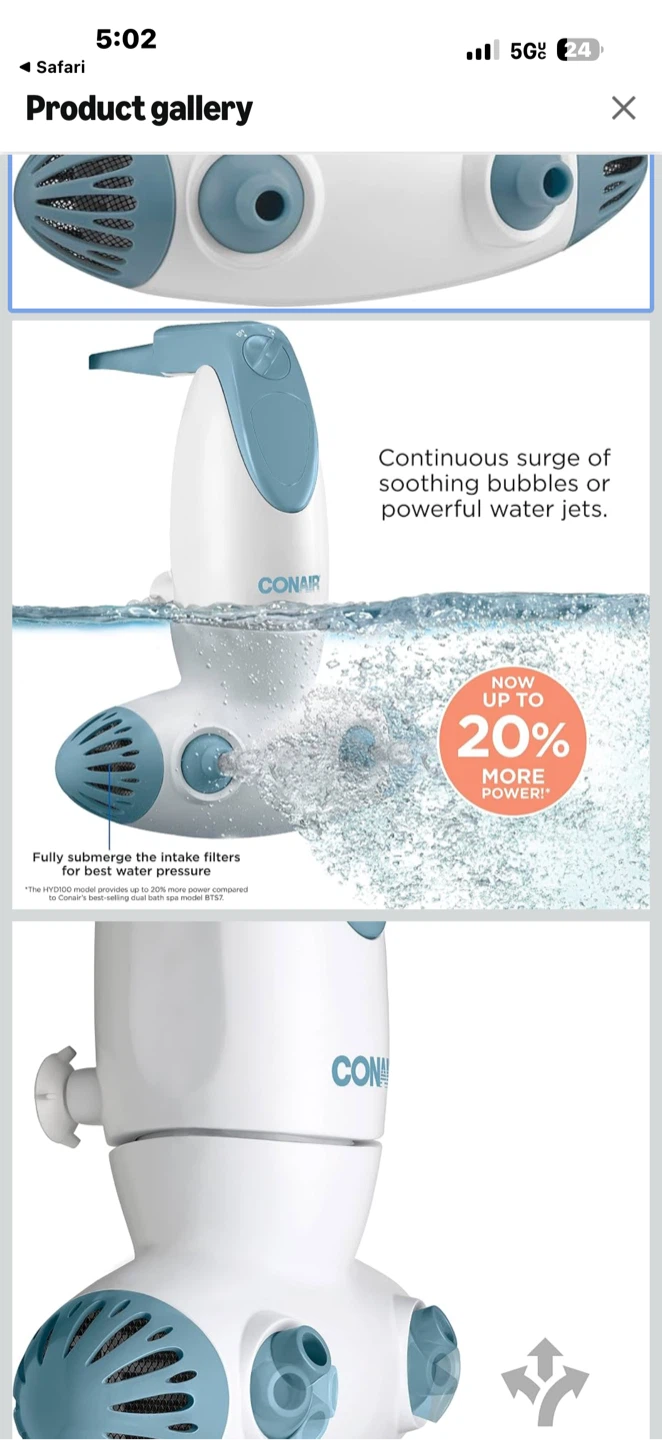 Conair Jet Hydro Spa - Portable Bath Spa - photo 2
