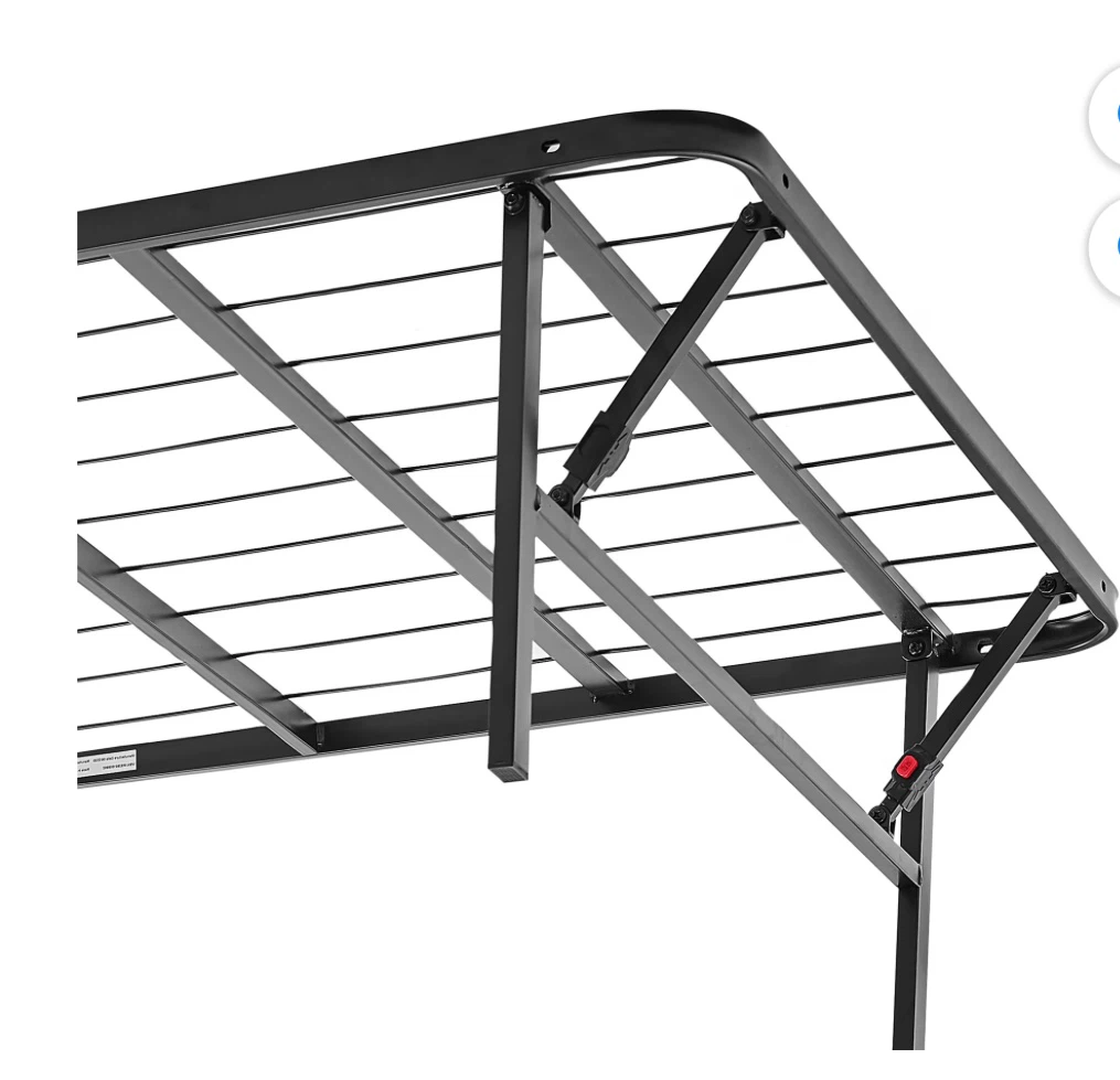Black Metal Folding Bed Frame - photo 2