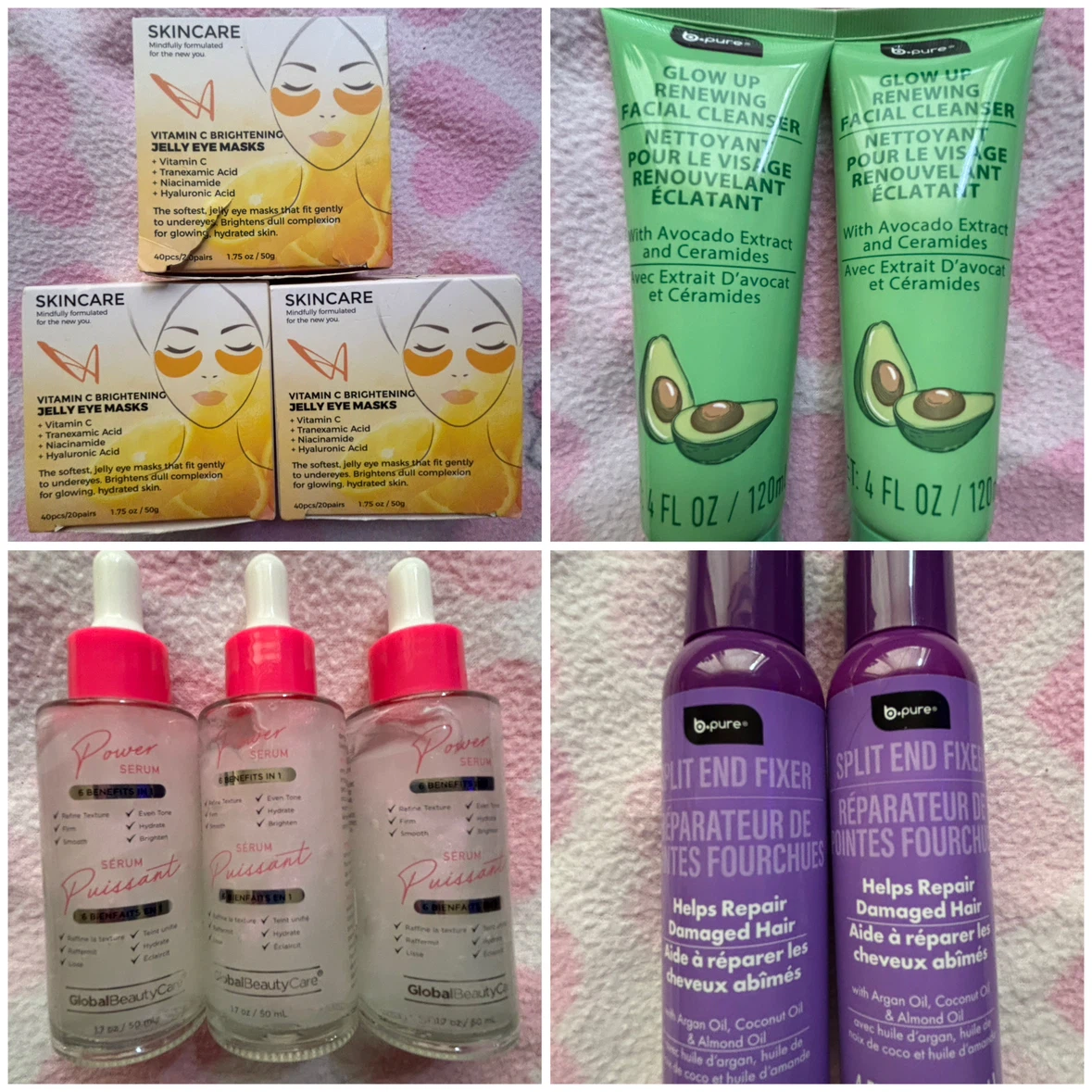 Jelly Eye Mask/Facial Cleanser/Power Serum/Hair Repair Oil