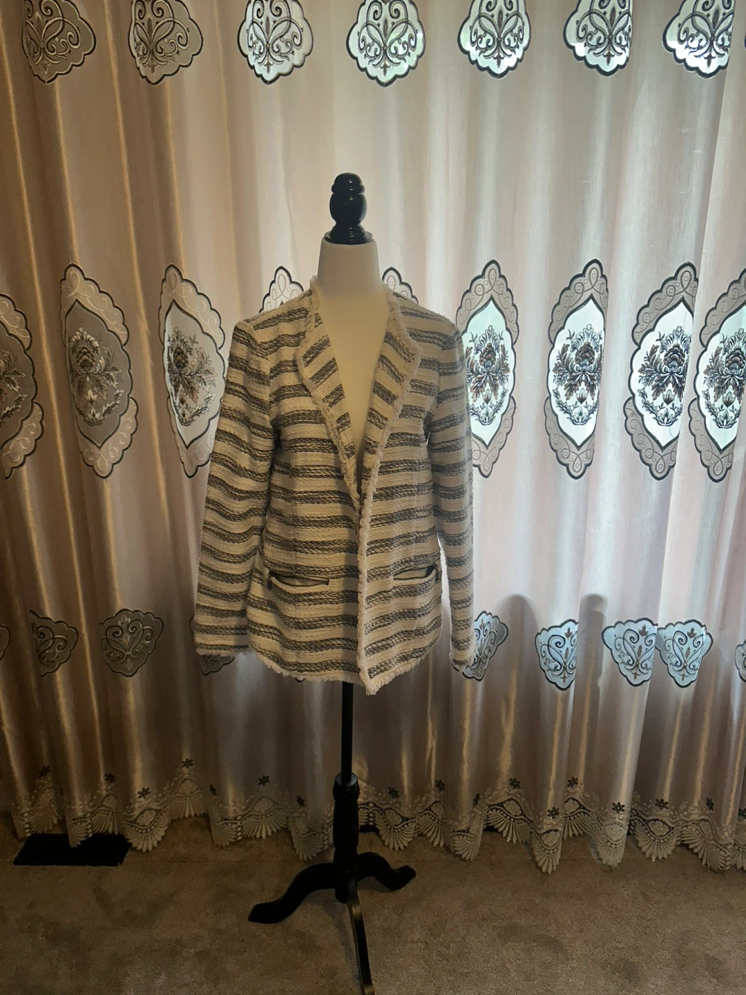 Striped Tweed Blazer