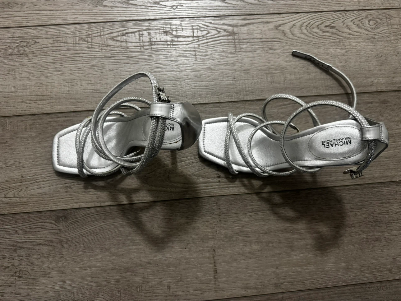 Michael Michael Kors silver strappy heels - photo 3