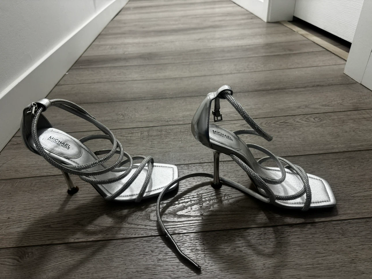 Michael Michael Kors silver strappy heels - photo 4