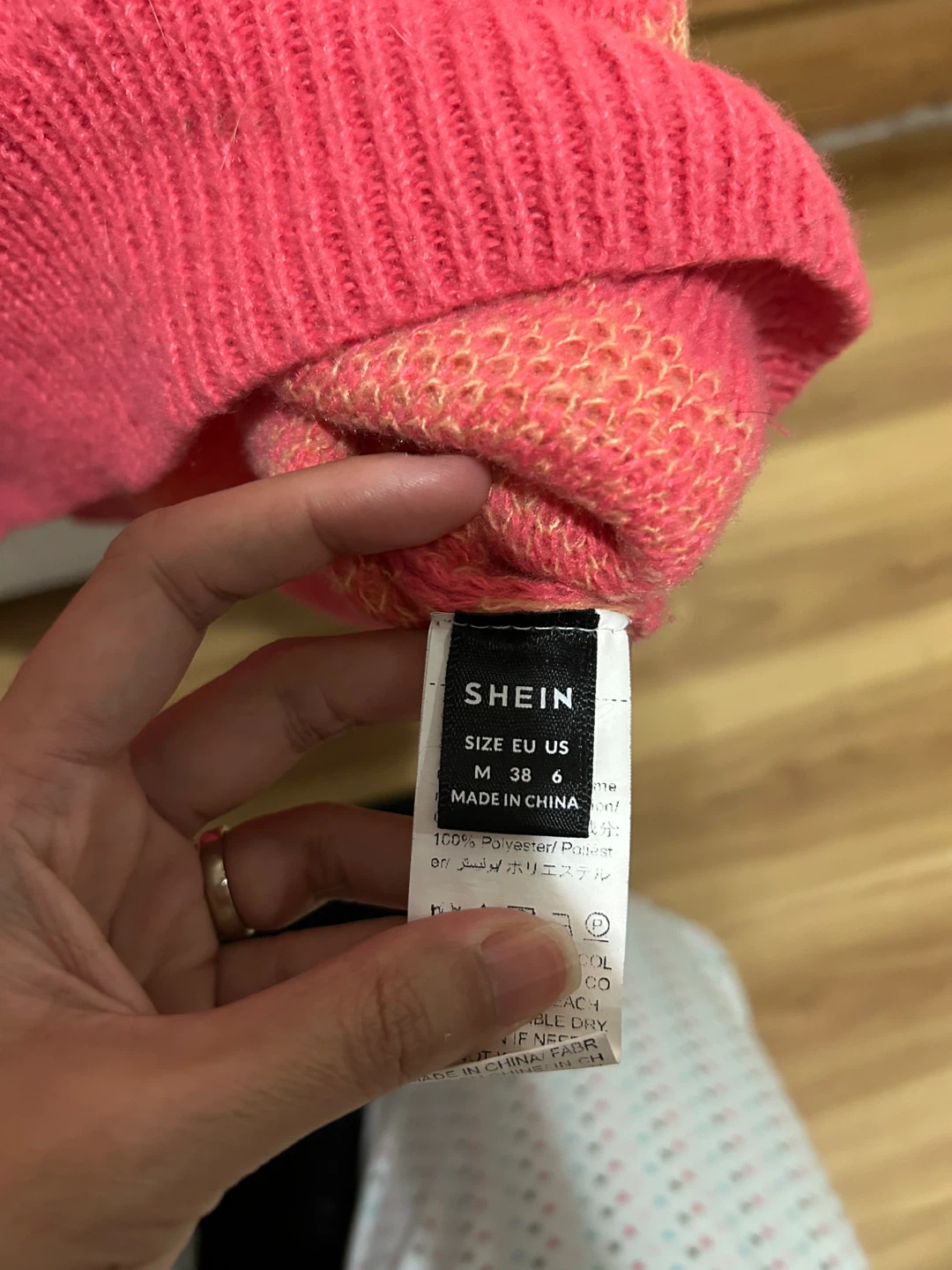 SHEIN Women's Sweater - Pink/Orange Pattern - photo 2