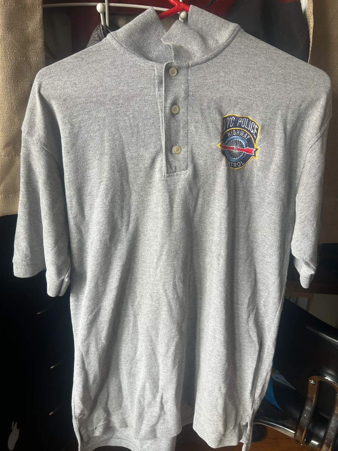 Grey NYC Police Highway Patrol Polo Shirt