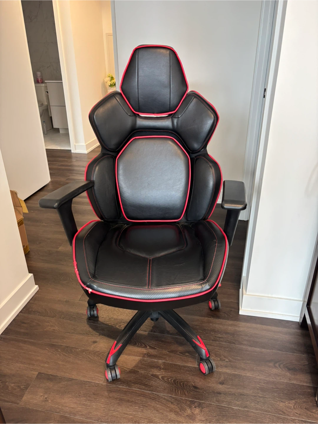 Black Gaming Chair with Red Trim