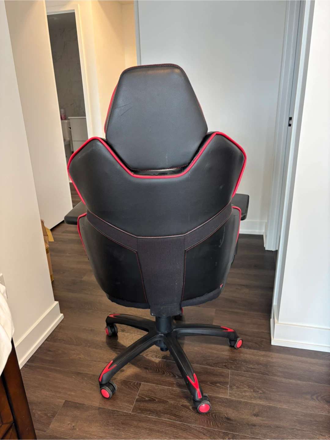 Black Gaming Chair with Red Trim - photo 2