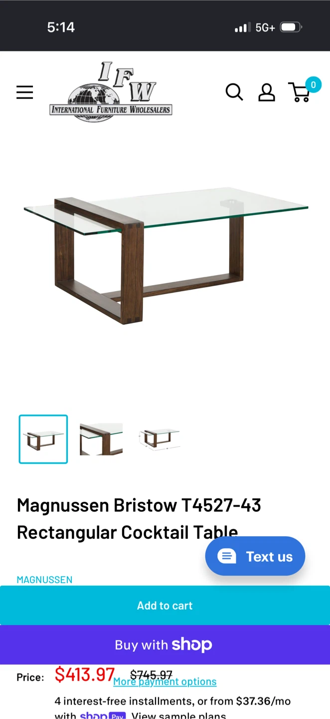Magnussen Bristow Rectangular Cocktail Table - photo 2