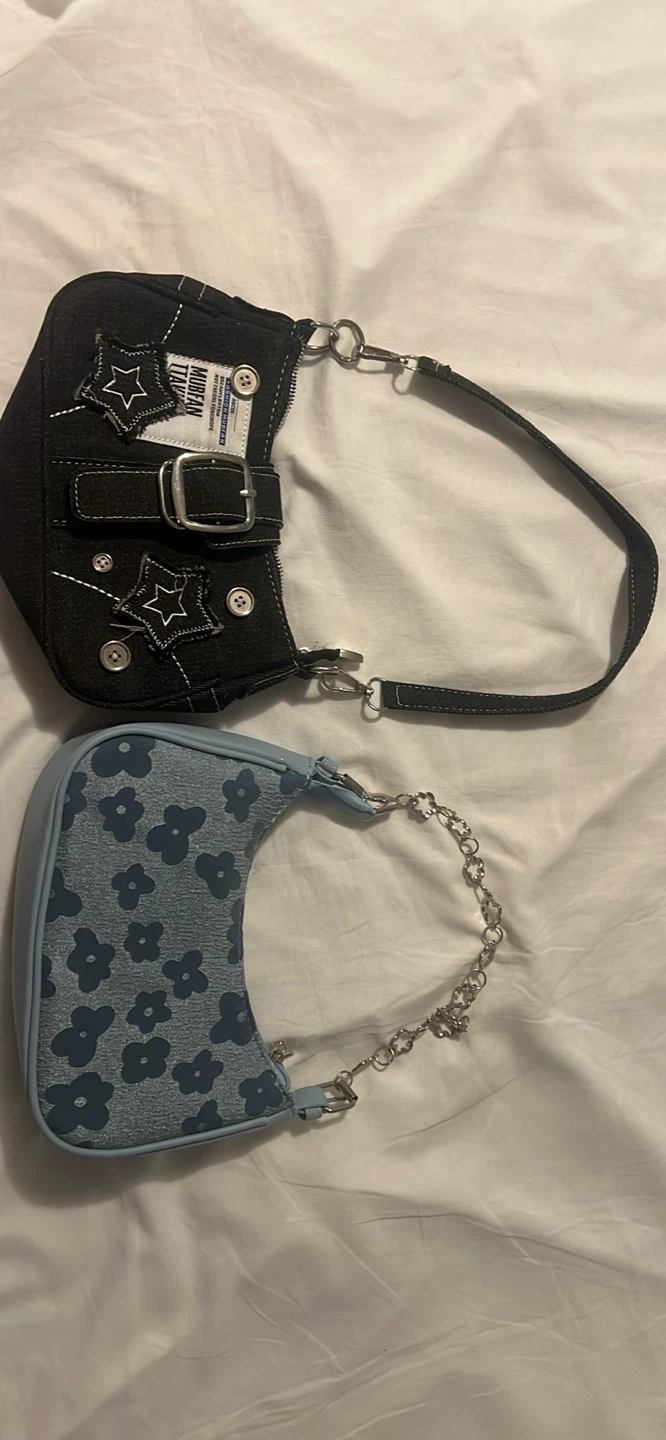 2 denim handbags!