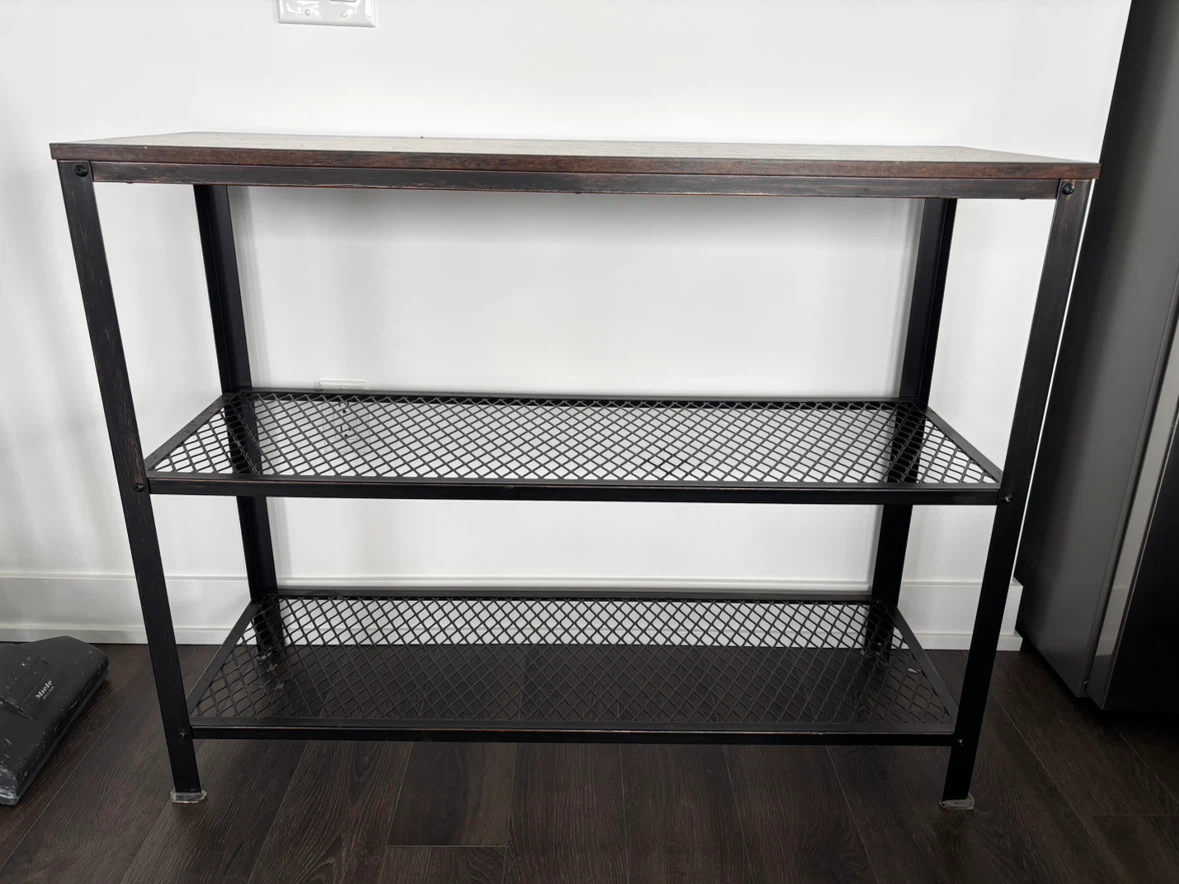 Industrial style shelving unit