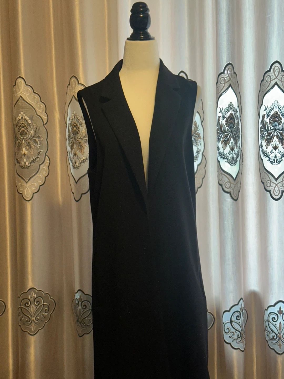 Black Sleeveless Blazer Vest - photo 2