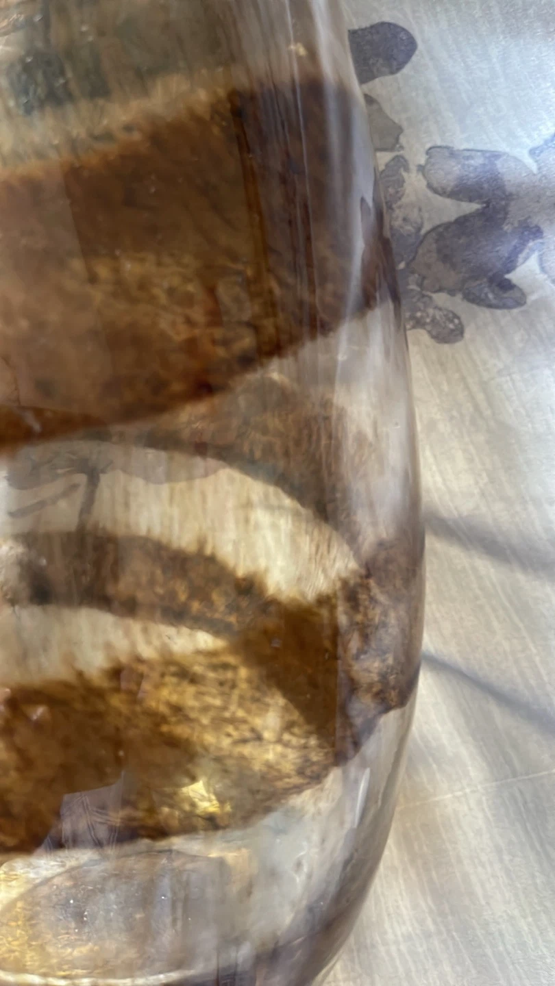 Decorative Glass Vase - Brown Swirl Pattern - photo 3