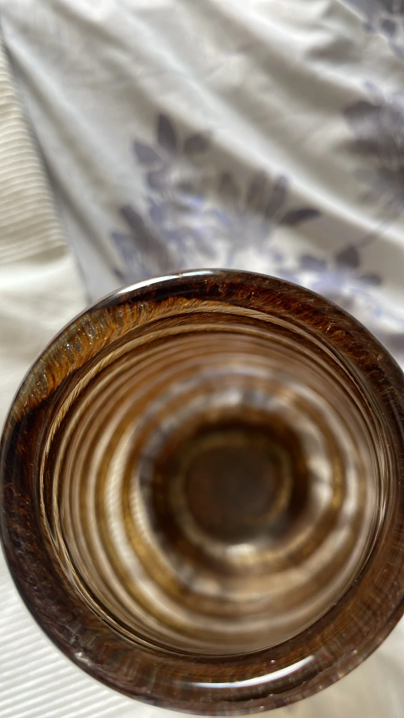 Decorative Glass Vase - Brown Swirl Pattern - photo 4