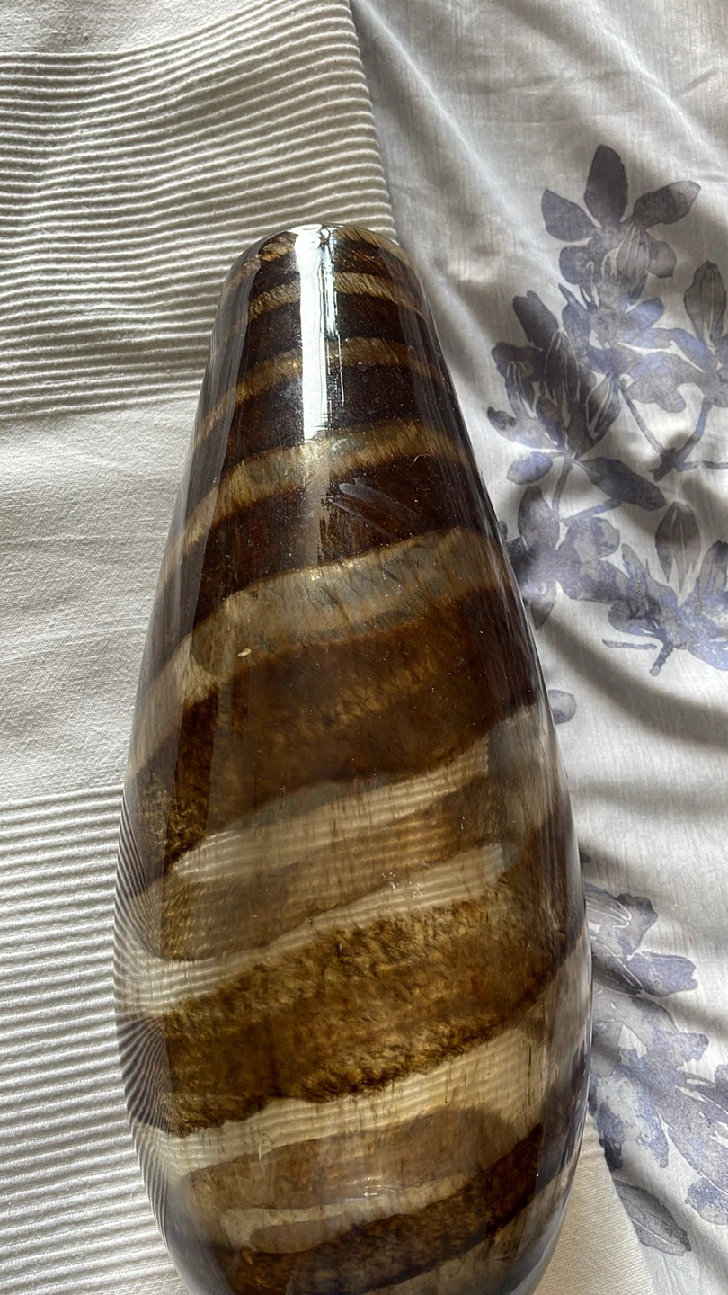 Decorative Glass Vase - Brown Swirl Pattern - photo 5