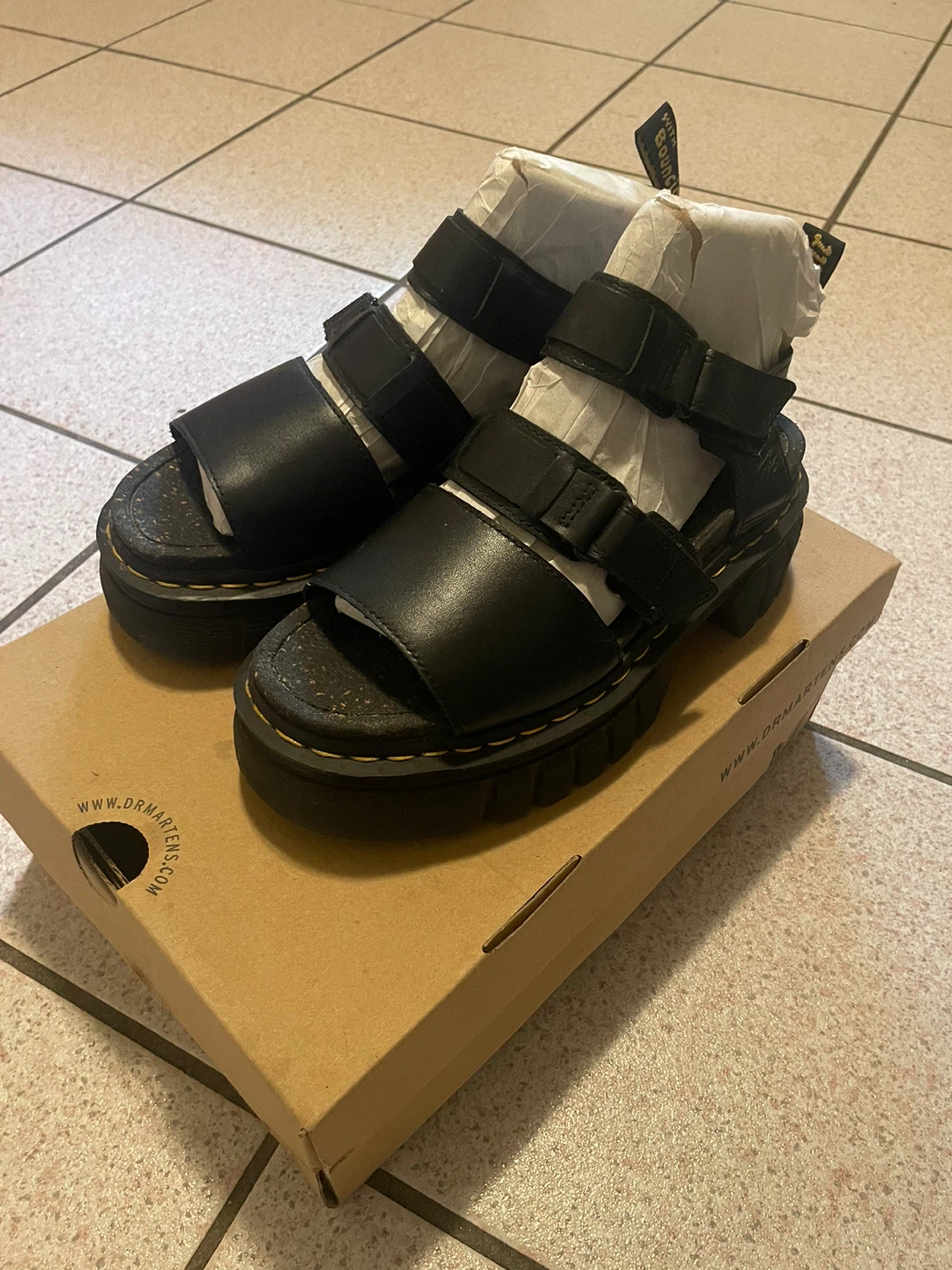 Dr. Martens 3-Strap Platform Sandal (Black) - photo 4