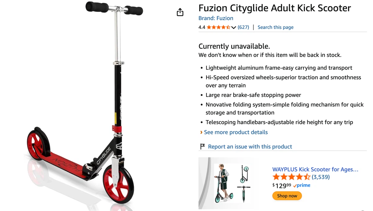 Fuzion Cityglide Adult Kick Scooter - photo 2