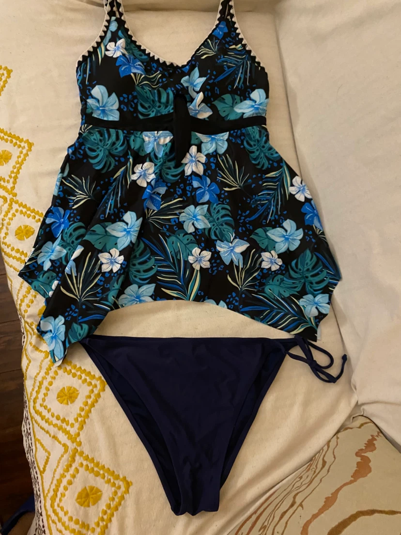 Colloyes Swim Dress with Bikini Bottoms