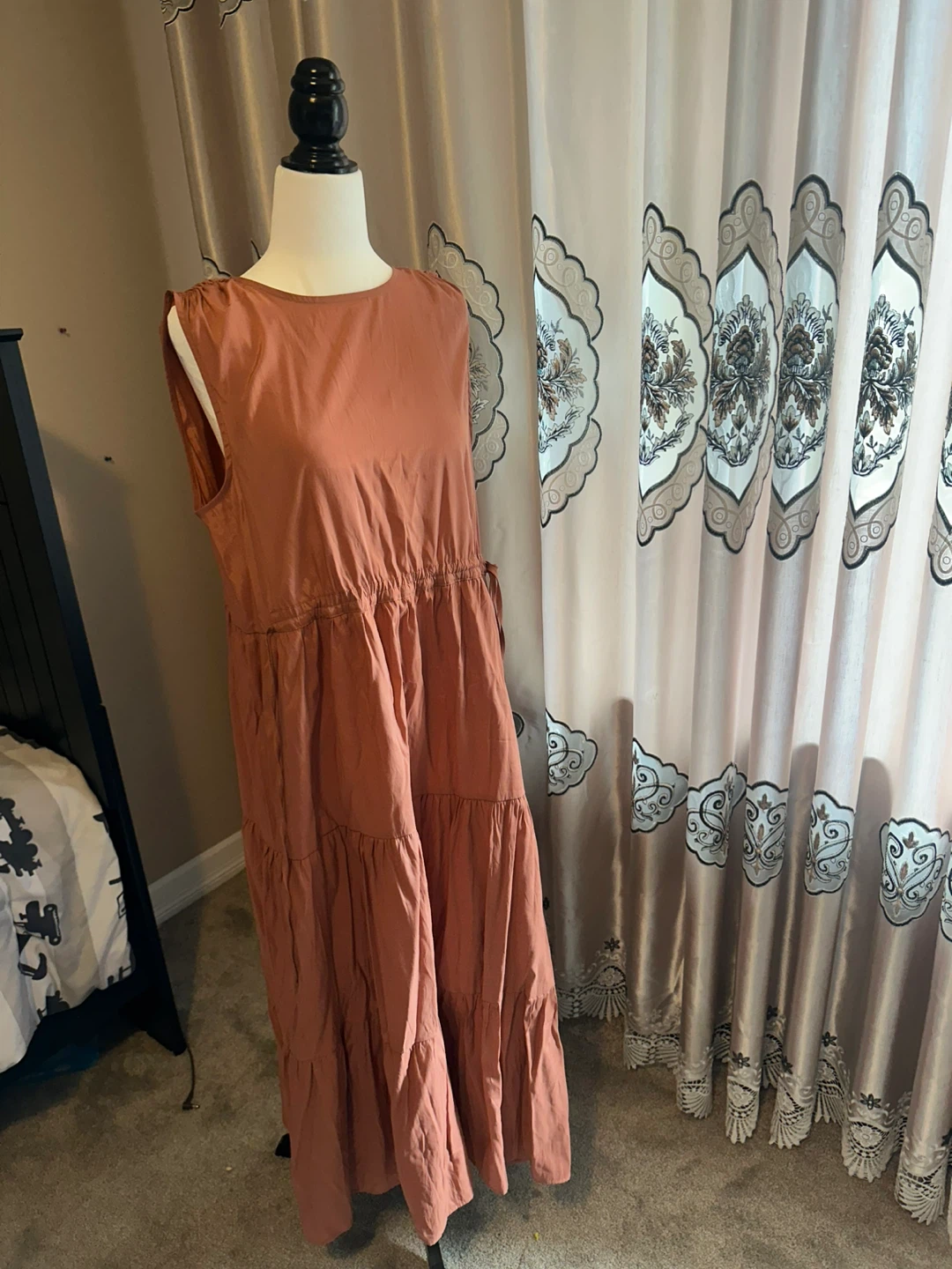 Terracotta Tiered Maxi Dress