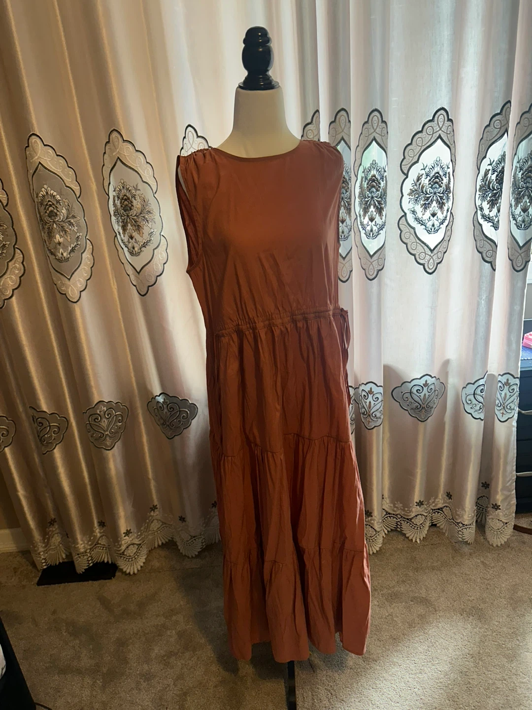 Terracotta Tiered Maxi Dress - photo 2