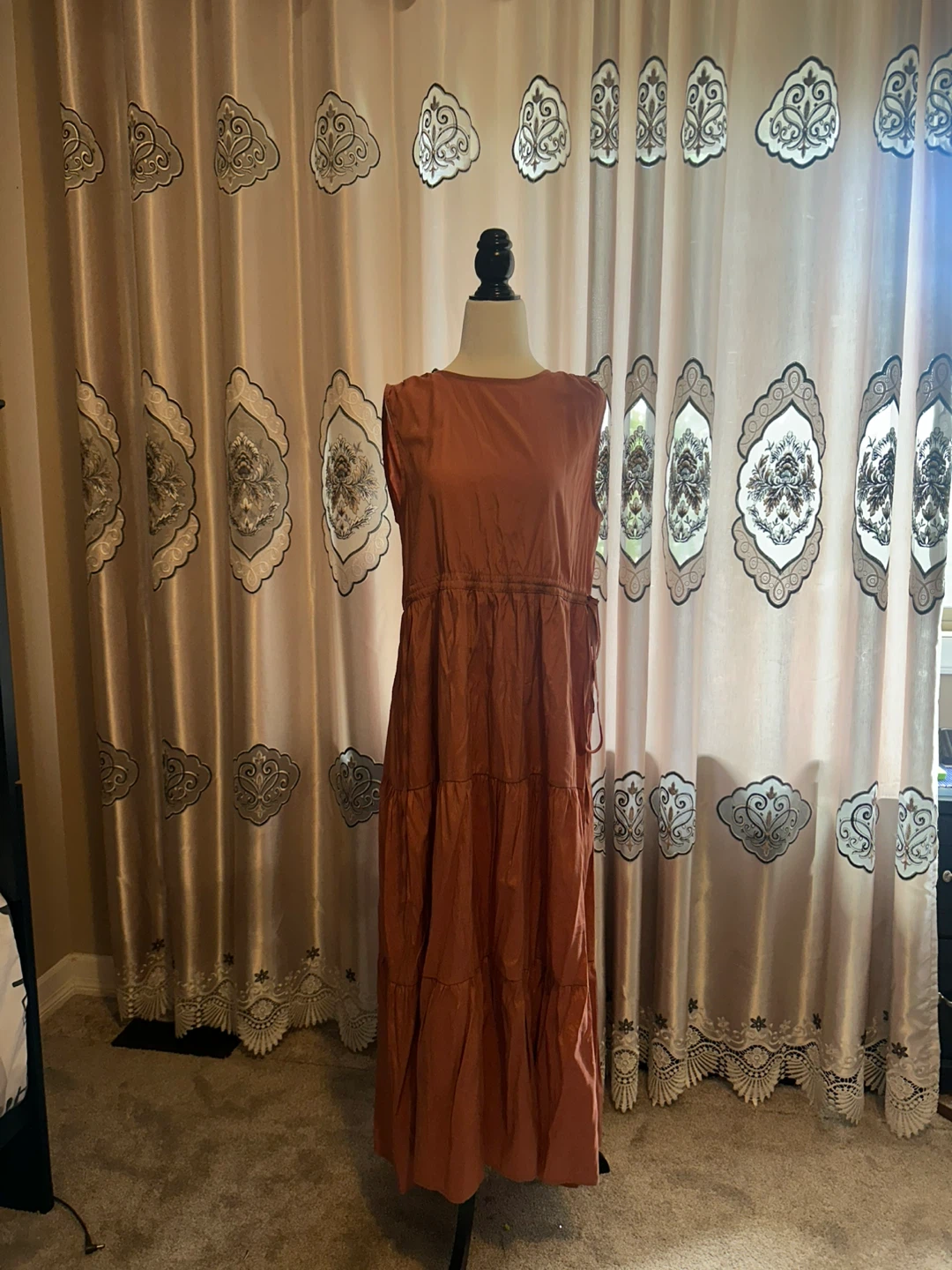 Terracotta Tiered Maxi Dress - photo 3
