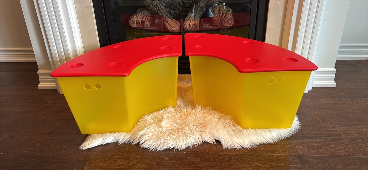 IKEA GLIS Children's Bench - Red/Yellow