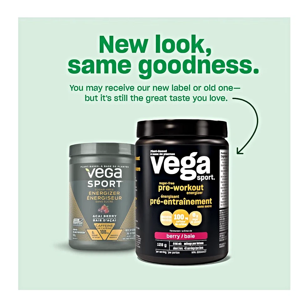Vega Sport Sugar-Free Pre-Workout Drink Mix Lemon-Lime 136g - photo 2