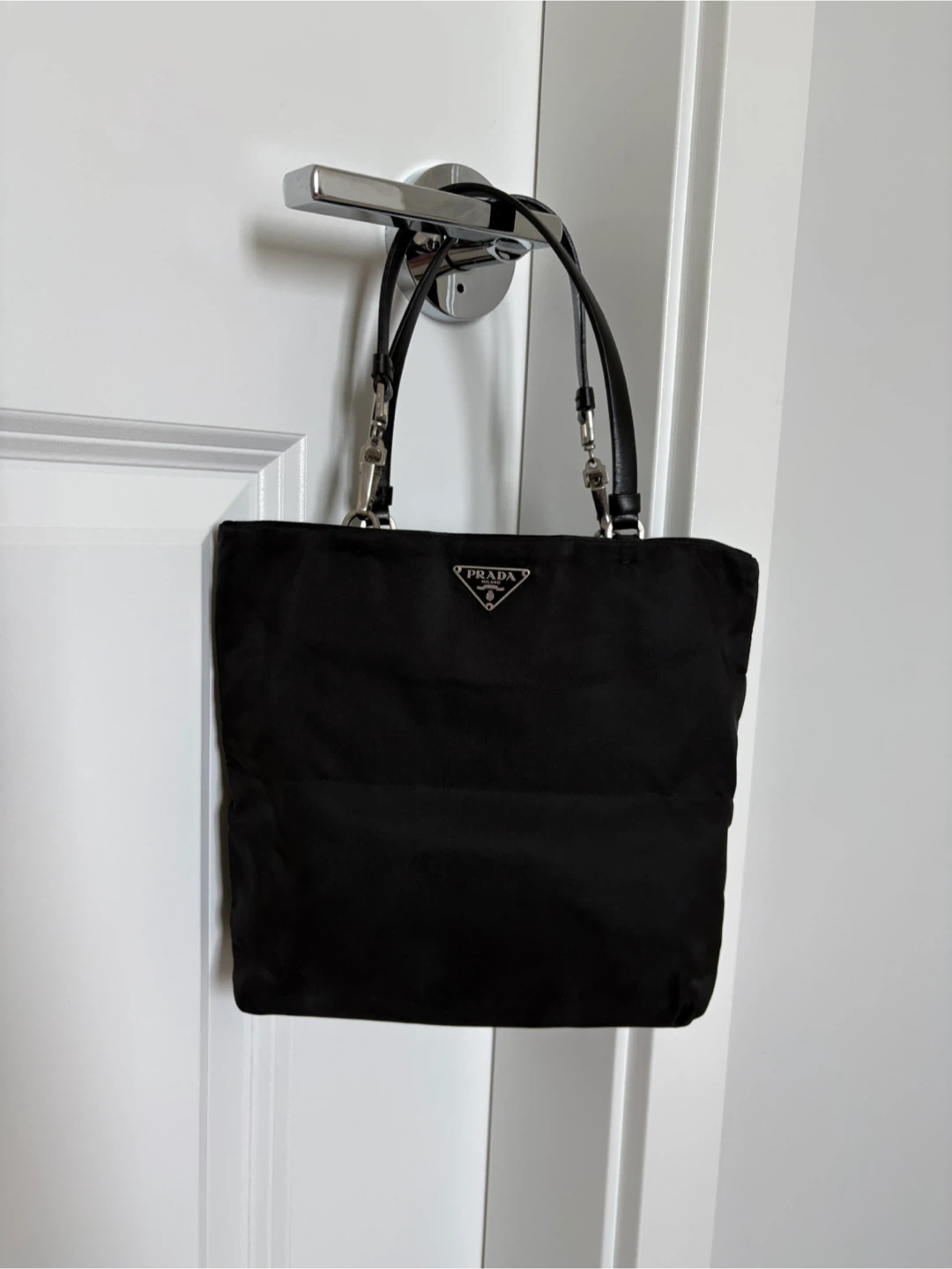 Prada Black Nylon Tote Bag