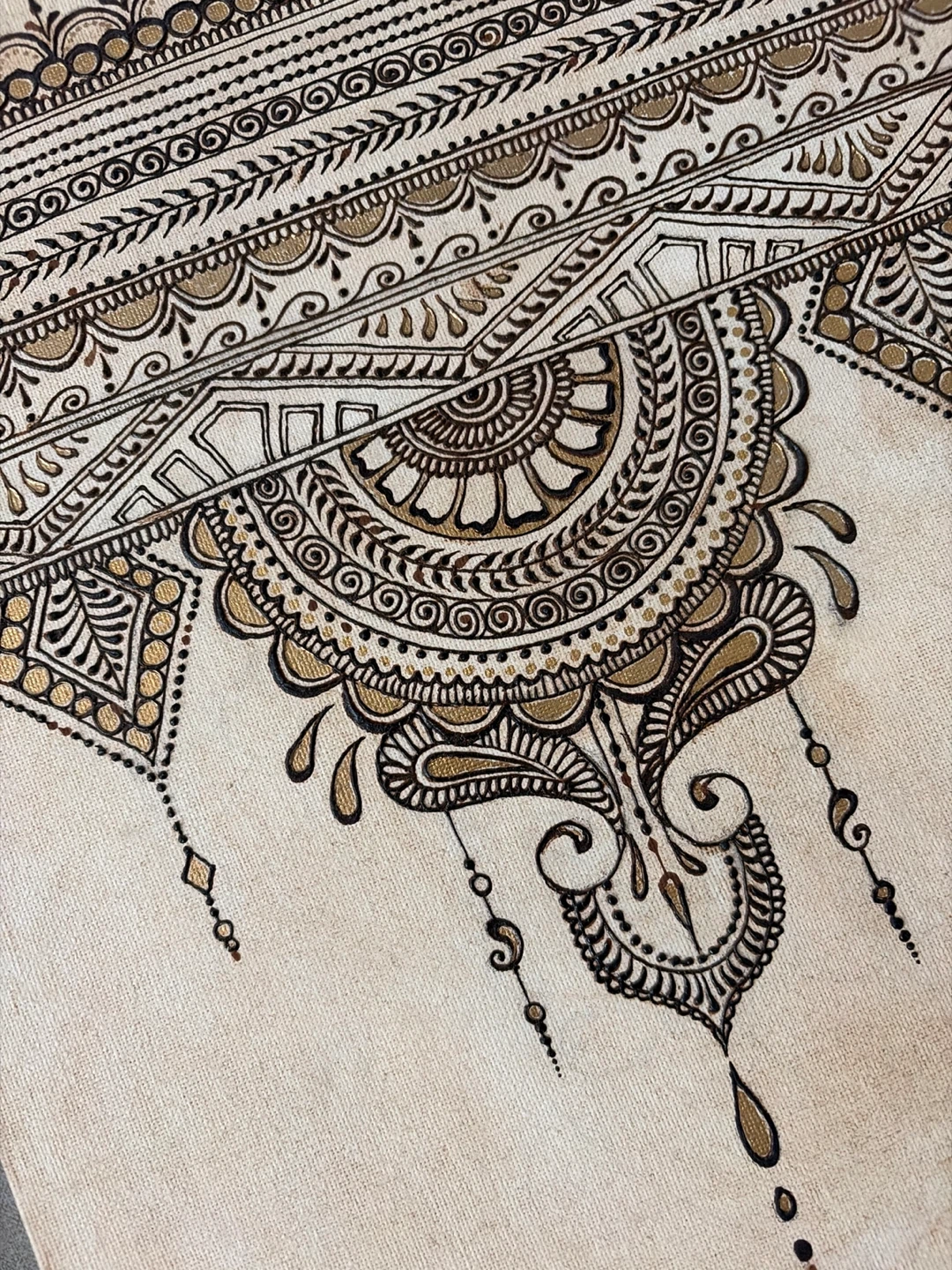 Canvas Art with Henna Design - photo 3