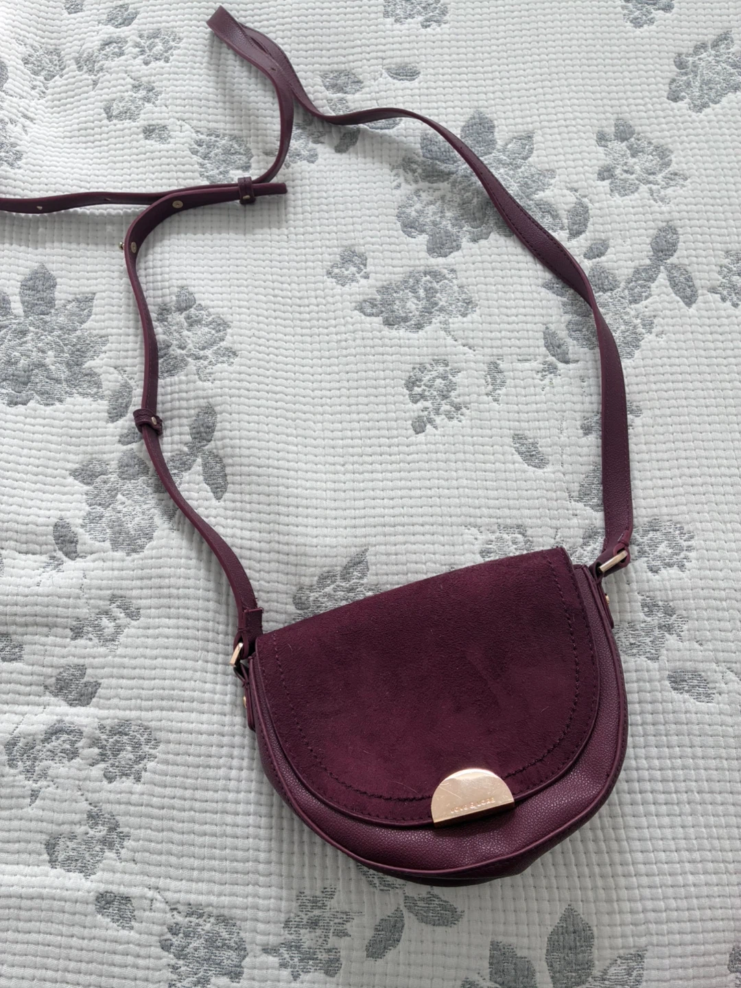 Love & Lore Burgundy Saddle Bag
