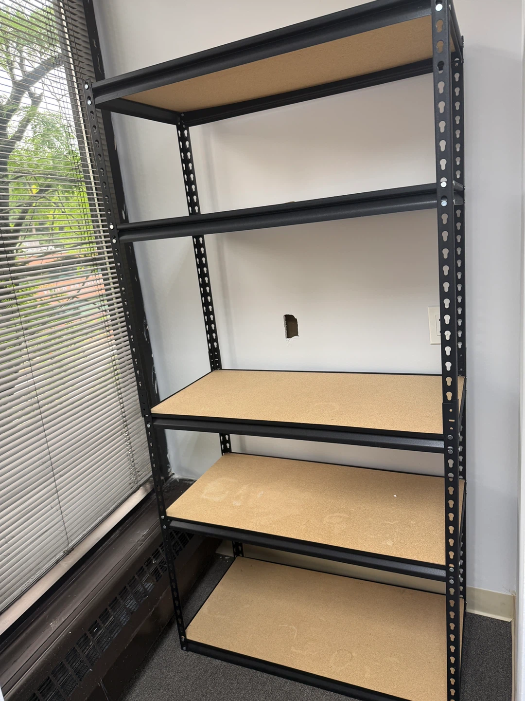 Black 5-Tier Metal Shelving Unit