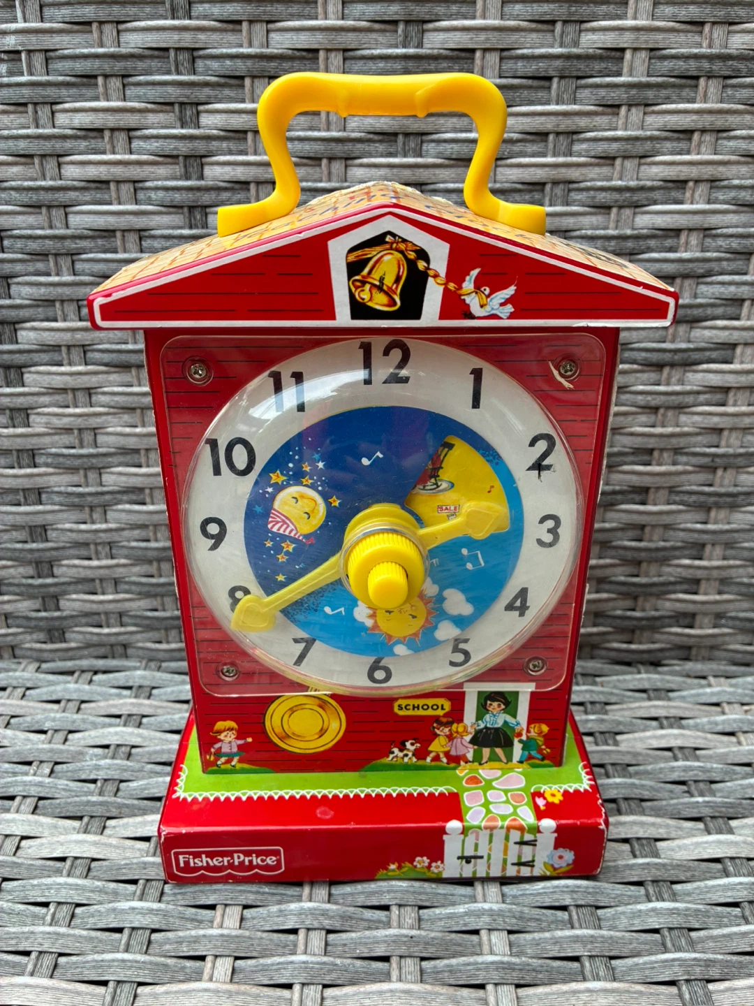 Vintage Fisher-Price Music Box Teaching Clock