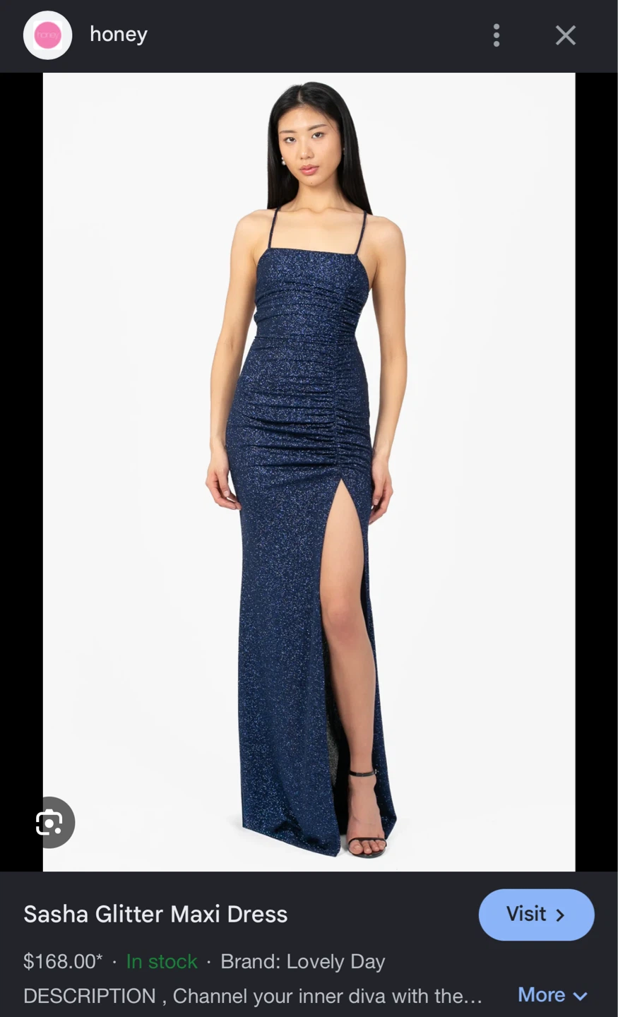 BRAND NEW - Honey Sasha Glitter Maxi Dress
