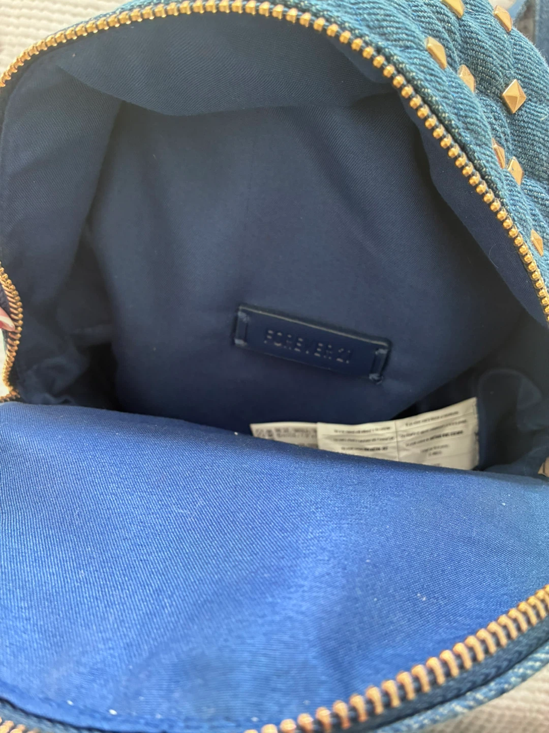 Forever 21 Denim Studded Mini Backpack - photo 3