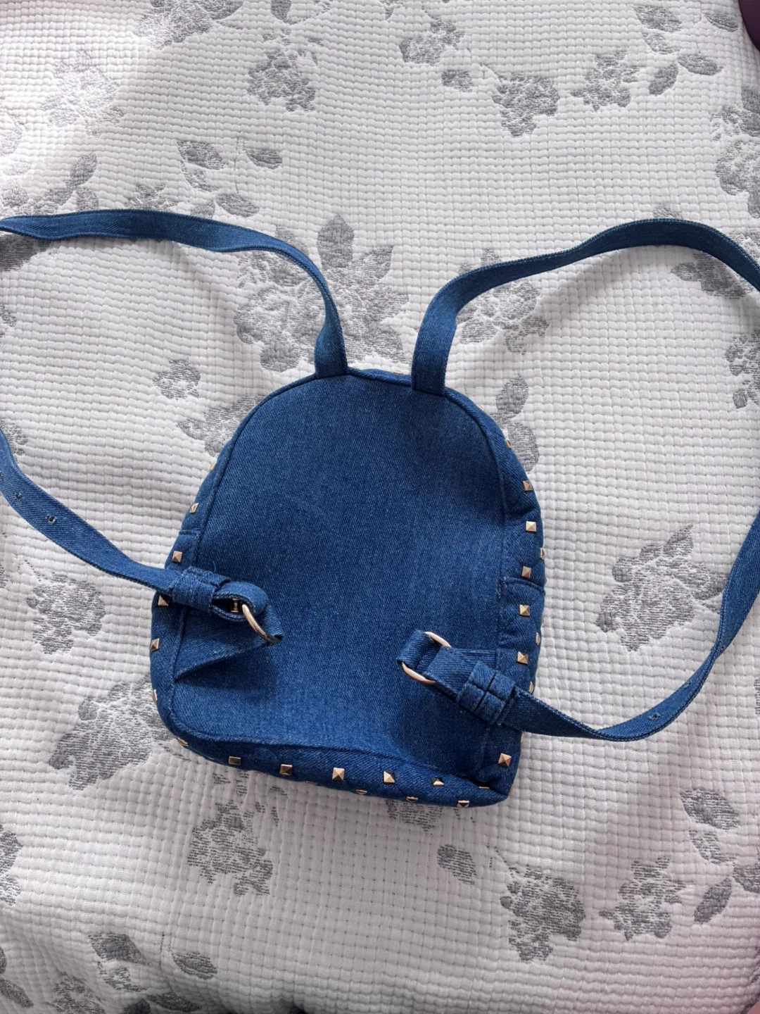 Forever 21 Denim Studded Mini Backpack - photo 2