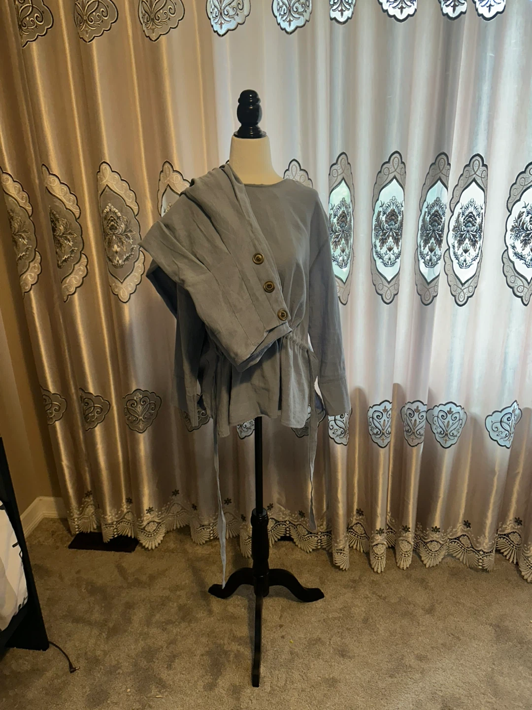 Light Blue Linen Blend Set