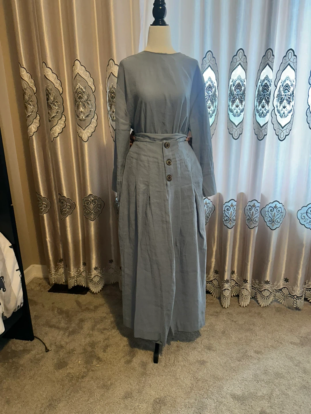 Light Blue Linen Blend Set - photo 2