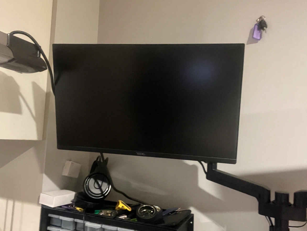 2 Acer EK241Y LCD Monitors with movable stand, attaches to desk - photo 3