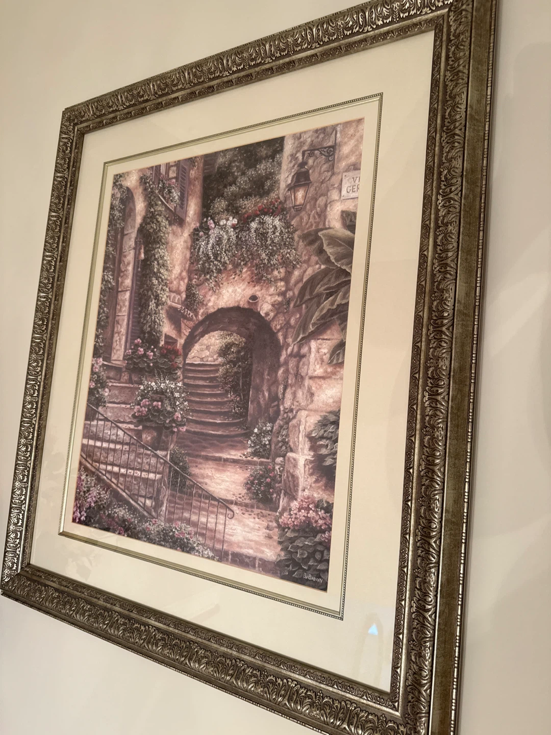 Framed "Vigneto" Art Print by B. Brown
