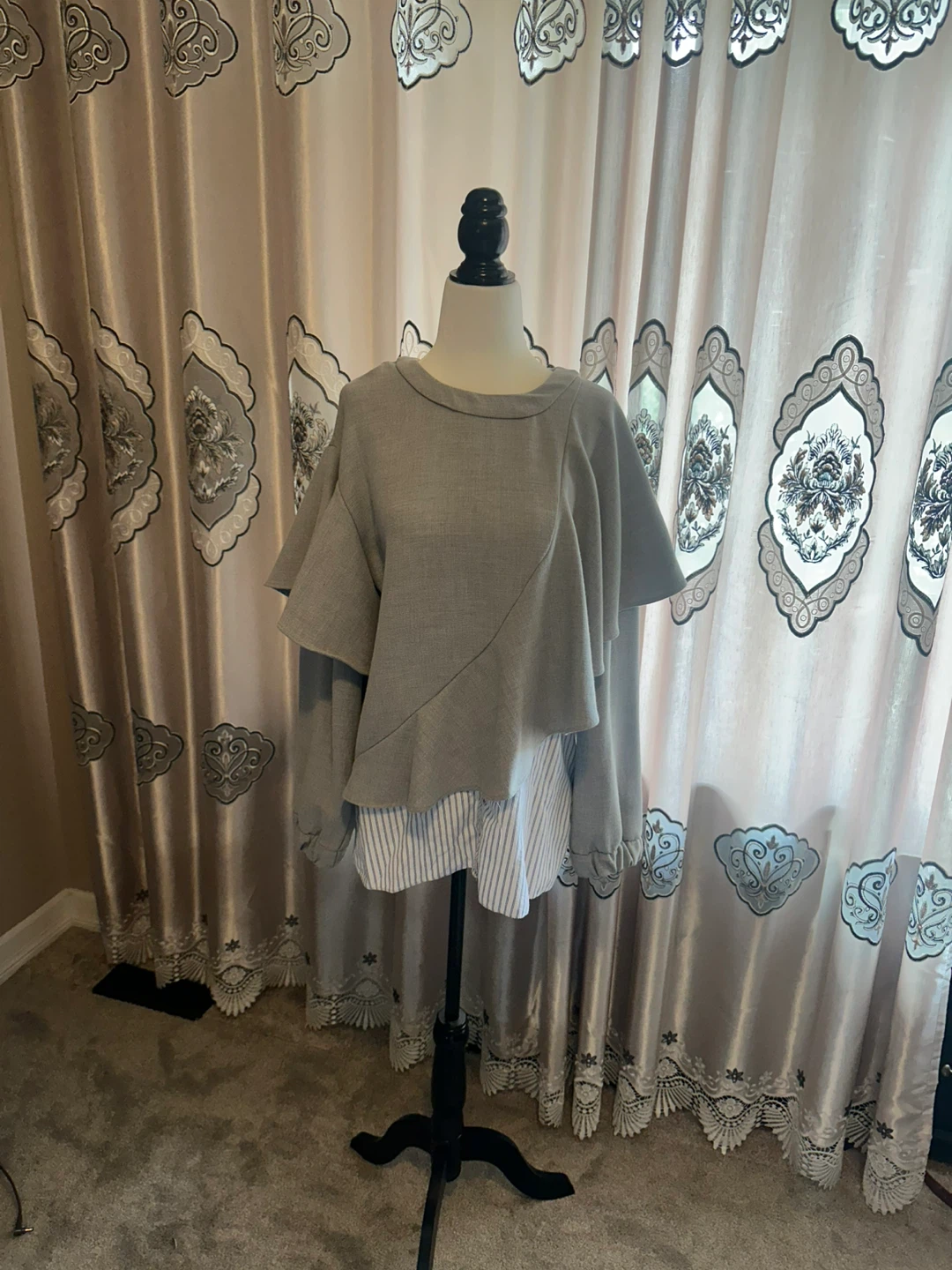 Women's Grey Layered Top - photo 2