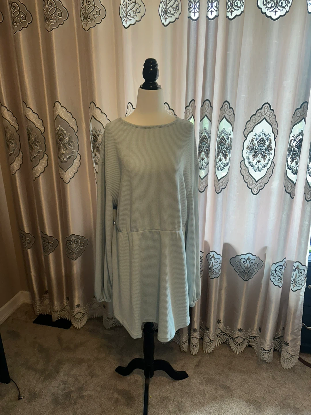 FARES Light Blue Ribbed Lounge Set - Medium - photo 2