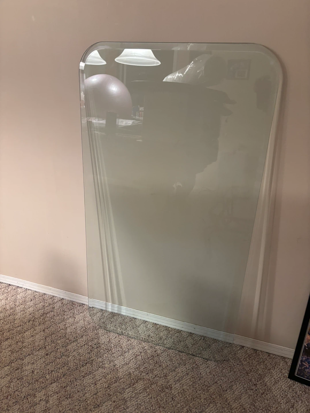 Glass Tabletop with Metal Base