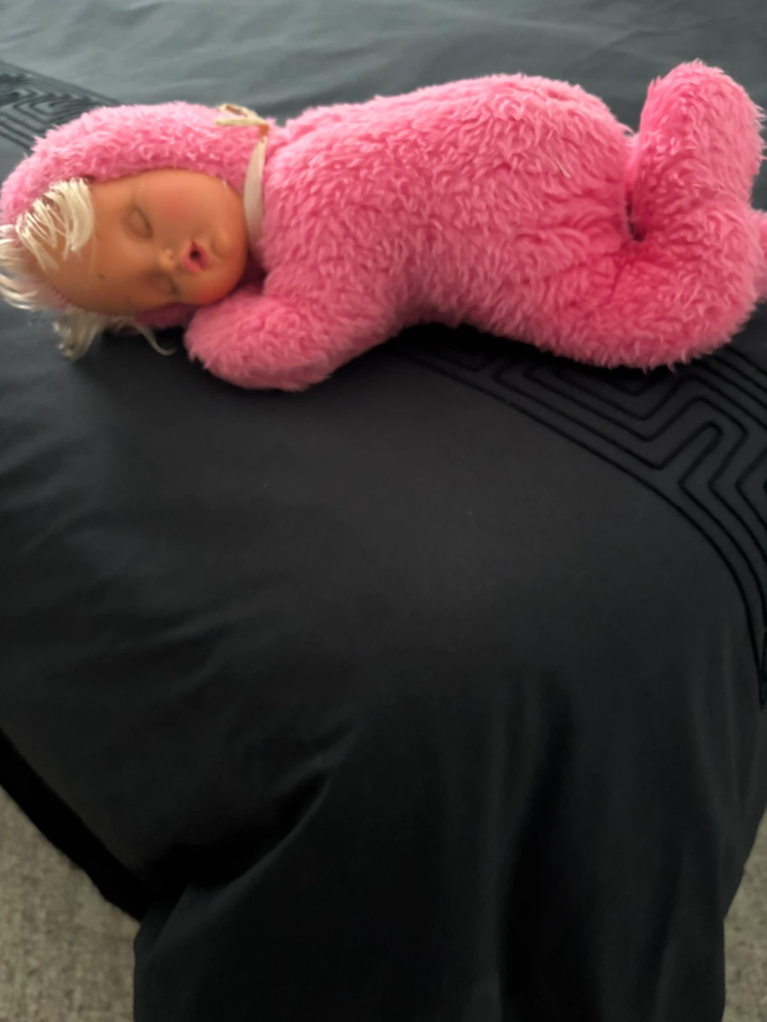 Pink Fluffy Baby Doll Toy